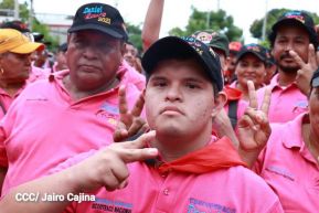 Miles de sandinistas caminan en saludo al 44/19 en Julio Victorioso
