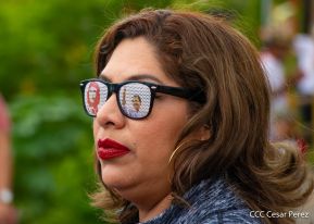 Miles de sandinistas caminan en saludo al 44/19 en Julio Victorioso