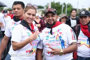 Multitudinaria caminata en saludo al 44/19 y homenaje a la gesta heroica de Julio Buitrago