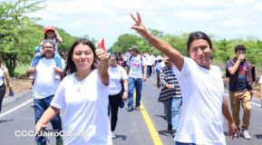 Caminata rumbo a la Hacienda San Jacinto para celebrar las batallas por la soberanía e independencia