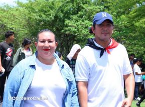 Caminata rumbo a la Hacienda San Jacinto para celebrar las batallas por la soberanía e independencia