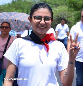 Caminata rumbo a la Hacienda San Jacinto para celebrar las batallas por la soberanía e independencia