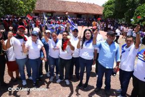 Caminata rumbo a la Hacienda San Jacinto para celebrar las batallas por la soberanía e independencia