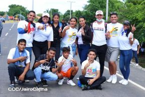 Caminata rumbo a la Hacienda San Jacinto para celebrar las batallas por la soberanía e independencia