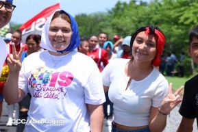 Caminata rumbo a la Hacienda San Jacinto para celebrar las batallas por la soberanía e independencia