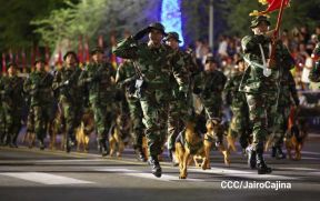 Desfile “Pueblo Ejército” en honor a los 44 años de su fundación del Ejército de Nicaragua