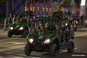 Desfile “Pueblo Ejército” en honor a los 44 años de su fundación del Ejército de Nicaragua