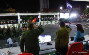 Desfile “Pueblo Ejército” en honor a los 44 años de su fundación del Ejército de Nicaragua