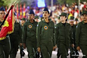 Desfile “Pueblo Ejército” en honor a los 44 años de su fundación del Ejército de Nicaragua