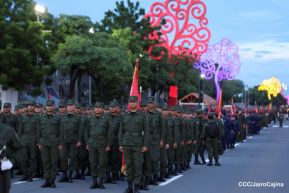 Desfile “Pueblo Ejército” en honor a los 44 años de su fundación del Ejército de Nicaragua