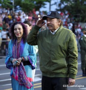 Desfile “Pueblo Ejército” en honor a los 44 años de su fundación del Ejército de Nicaragua