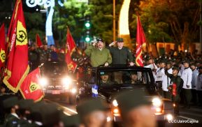 Desfile “Pueblo Ejército” en honor a los 44 años de su fundación del Ejército de Nicaragua