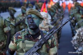 Desfile “Pueblo Ejército” en honor a los 44 años de su fundación del Ejército de Nicaragua