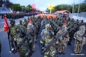 Desfile “Pueblo Ejército” en honor a los 44 años de su fundación del Ejército de Nicaragua
