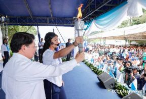 Antorcha de la Libertad Centroamericana recorre nuestra Nicaragua Bendita