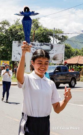 Antorcha de la Libertad Centroamericana recorre nuestra Nicaragua Bendita