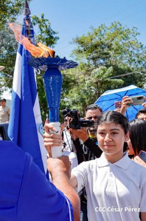 Antorcha de la Libertad Centroamericana recorre nuestra Nicaragua Bendita