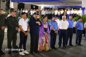 Comandante Daniel y Compañera Rosario reciben Antorcha de la Libertad Centroamericana