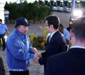 Entrega de 250 buses provenientes de China a transportistas de Managua y Ciudad Sandino
