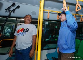 Entrega de 250 buses provenientes de China a transportistas de Managua y Ciudad Sandino