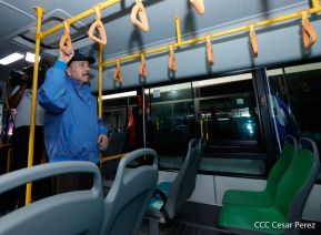 Entrega de 250 buses provenientes de China a transportistas de Managua y Ciudad Sandino