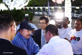 Entrega de 250 buses provenientes de China a transportistas de Managua y Ciudad Sandino