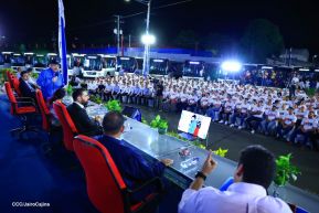 Entrega de 250 buses provenientes de China a transportistas de Managua y Ciudad Sandino