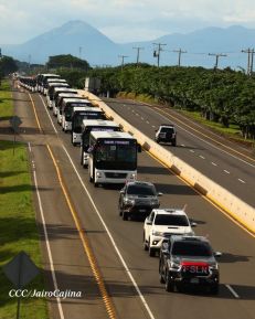 Nicaragua recibe nueva flota de 250 buses procedentes de la República Popular China
