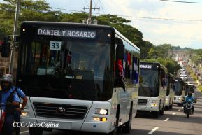 Nicaragua recibe nueva flota de 250 buses procedentes de la República Popular China