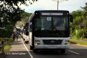 Nicaragua recibe nueva flota de 250 buses procedentes de la República Popular China