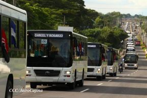 Nicaragua recibe nueva flota de 250 buses procedentes de la República Popular China