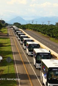 Nicaragua recibe nueva flota de 250 buses procedentes de la República Popular China