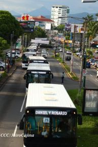 Nicaragua recibe nueva flota de 250 buses procedentes de la República Popular China