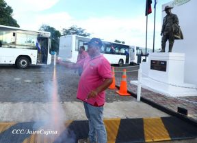 Nicaragua recibe nueva flota de 250 buses procedentes de la República Popular China