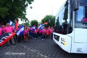 Nicaragua recibe nueva flota de 250 buses procedentes de la República Popular China