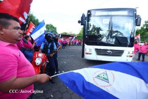 Nicaragua recibe nueva flota de 250 buses procedentes de la República Popular China