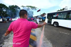 Nicaragua recibe nueva flota de 250 buses procedentes de la República Popular China