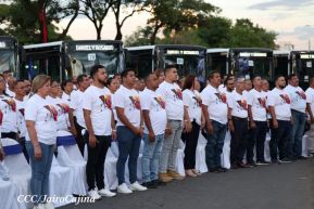 Entrega de 250 autobuses de China a cooperativas de transporte de Managua