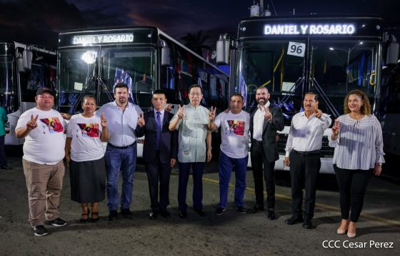 Entrega de 250 autobuses de China a cooperativas de transporte de Managua