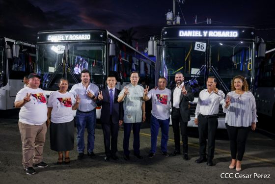 Entrega de 250 autobuses de China a cooperativas de transporte de Managua