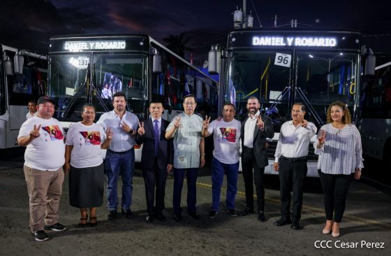 Entrega de 250 autobuses de China a cooperativas de transporte de Managua