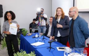 Comunicadores de la Agencia Sputnik con  Medios del Poder Ciudadano