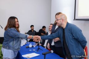 Comunicadores de la Agencia Sputnik con  Medios del Poder Ciudadano