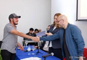 Comunicadores de la Agencia Sputnik con  Medios del Poder Ciudadano