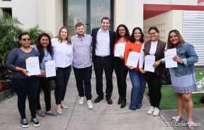 Comunicadores de la Agencia Sputnik con  Medios del Poder Ciudadano