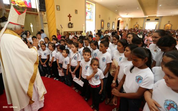 San Rafael del Sur concluye sus fiestas patronales con alegre visita del Cardenal Leopoldo Brenes
