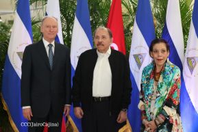 Comandante Daniel y Compañera Rosario en encuentro con el  General Nikolai Patrushev