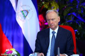 Comandante Daniel y Compañera Rosario en encuentro con el  General Nikolai Patrushev