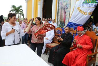 Familias de Ometepe reciben visita del Cardenal Leopoldo Brenes 