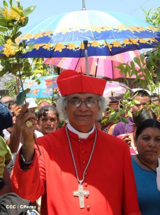 Familias de Ometepe reciben visita del Cardenal Leopoldo Brenes 